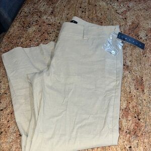 Theory Tan Ankle Pants